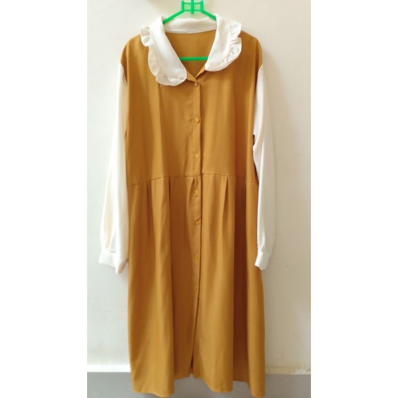 long tunik bahan syakila mustard