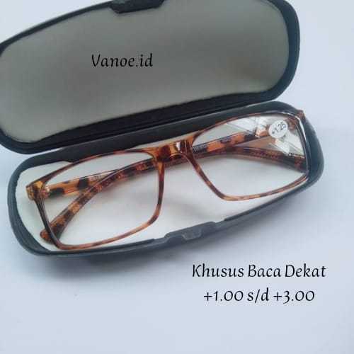 EA184 Kacamata Baca +1.00 sd +3.00 Kacamata Baca Cowok Cewek Frem Kulit Penyu