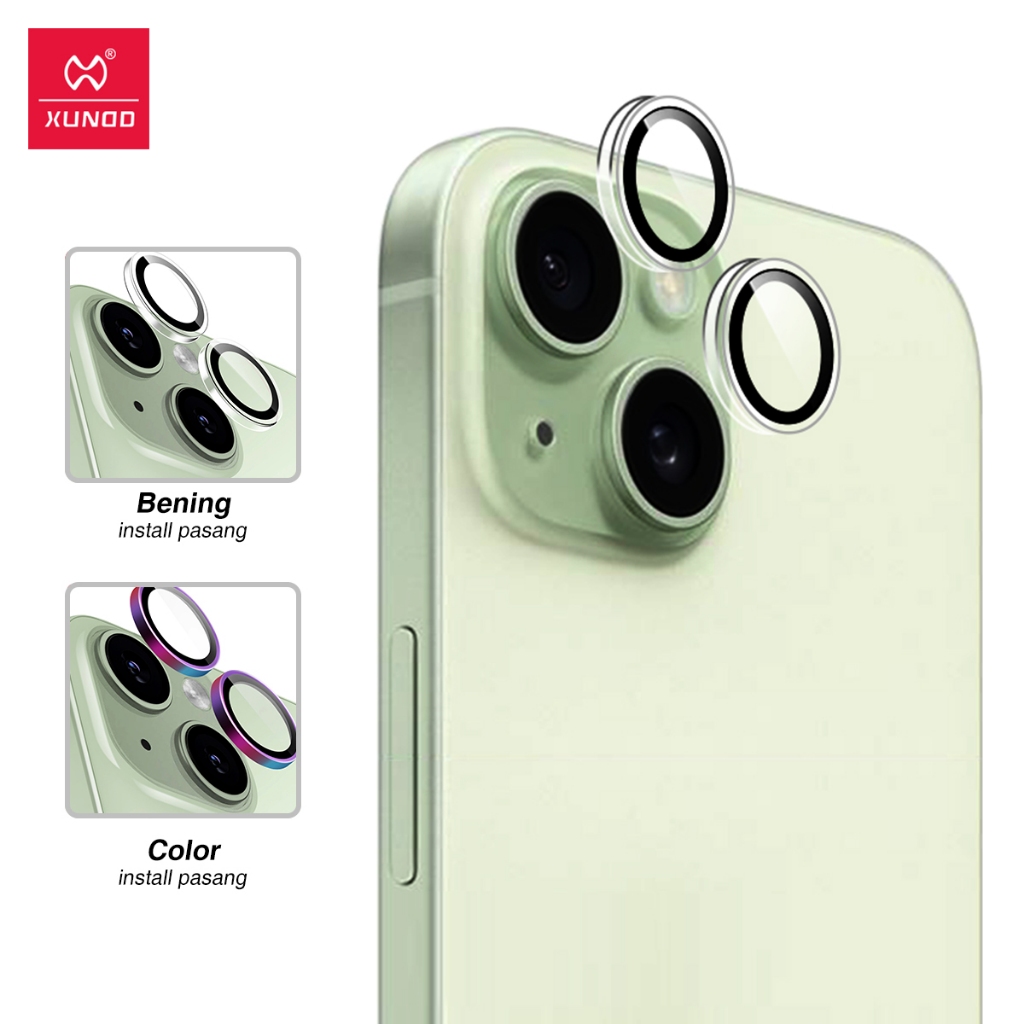 Install Easy Tempered Glass Camera Untuk Iphone 15 15 Plus Kamera Lens Protector / Anti Gores Ring C