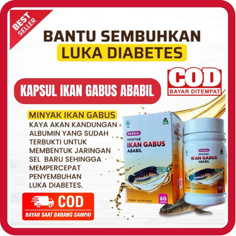 KAPSUL IKAN GABUS ABABIL ISI 60 - EKSTRAK IKAN KUTUK PREMIUM Minyak Ikan Kutuk Asli 100% Minyak Ikan