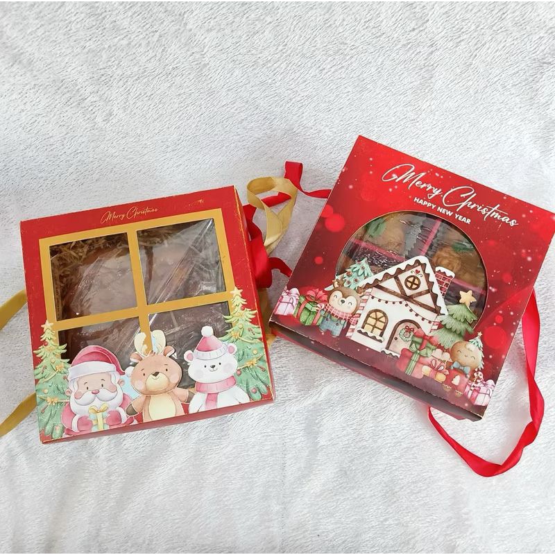

Xmas Paper Box Kardus kue Natal Box Natal Santa Cute Chrsitmas Box
