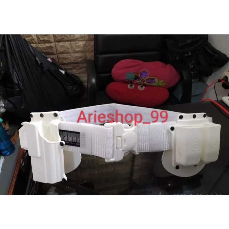 KOPEL PROVOS PUTIH PDL / kopel putih polos set holster HS