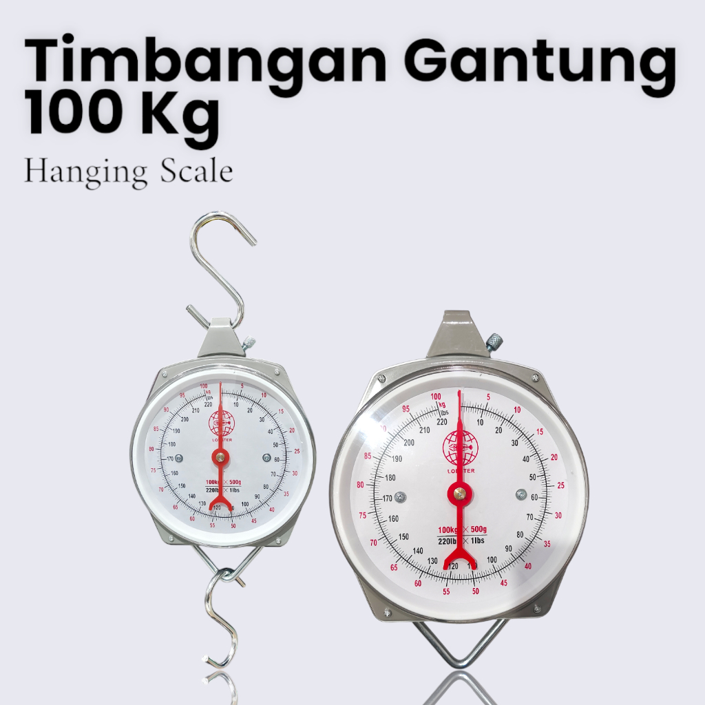 Timbangan Gantung Besi 100 kg / Timbangan Gantung jarum 100kg / Timbangan Gantung Manual 100 kg