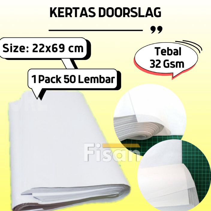 

PRAKTIS 5 Lembar Kertas Doorslag Paper Bungkus Packing Baju Hijab Jilbab Sepatu 22x69 cm