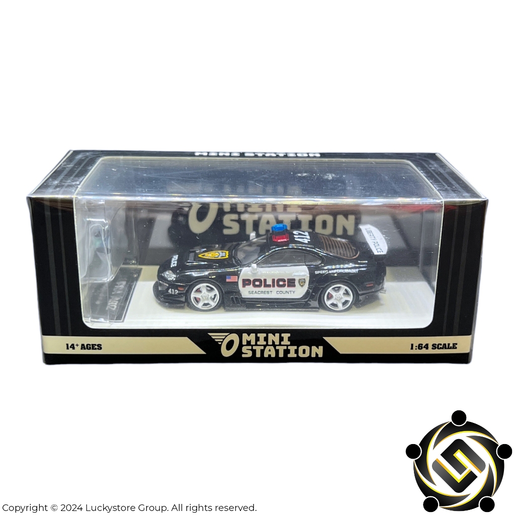 Mini Station 1:64 Toyota Supra A80Z GTA Police Car with Figure Limited