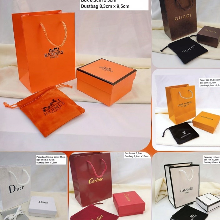 

PRAKTIS Set Box Paperbag Set Box Branded Accessoris Kotak Kado Branded Box Branded Perhiasan