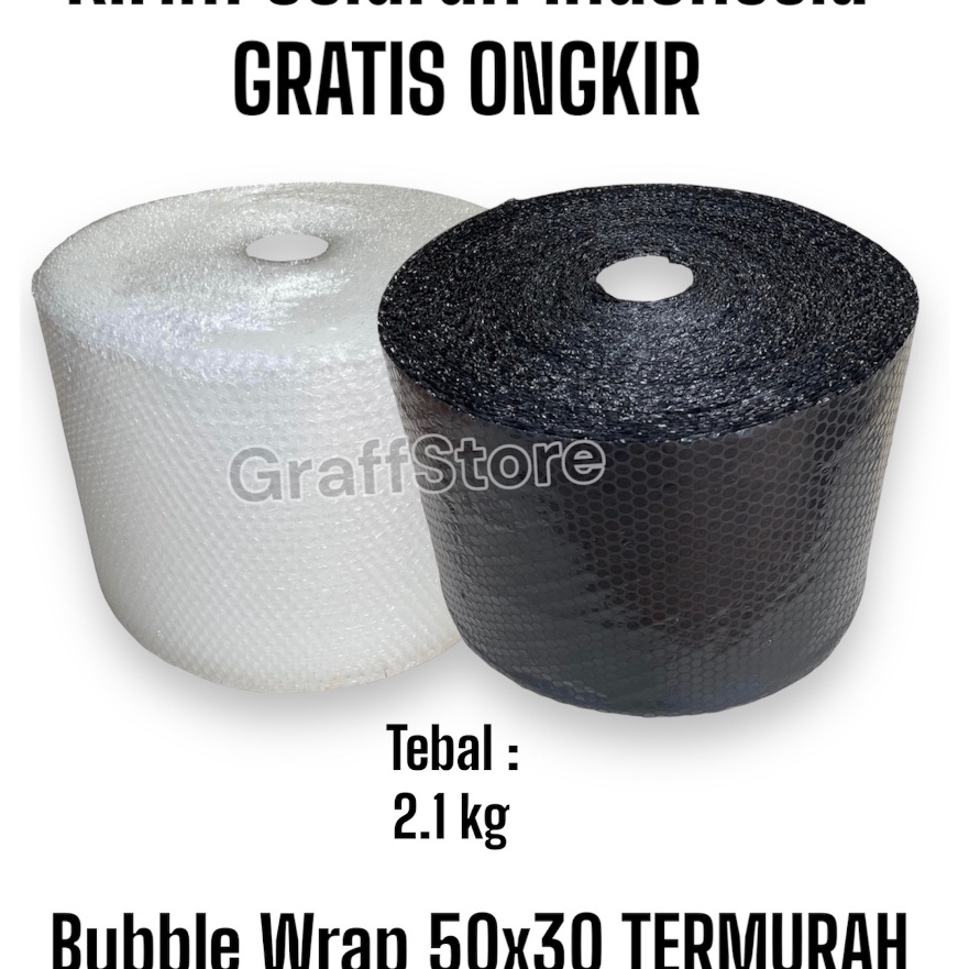 

KP8 bubble wrap 5 m x 3 cm hitam bening bubblewrap plastik bubble tebal babelwrap