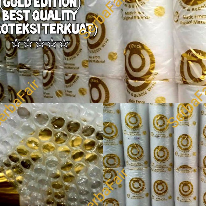 

KF7 Bubble Wrap Bening UPACK GOLD EDITION 125x5M FULL Bubblewrap PALING TEBAL