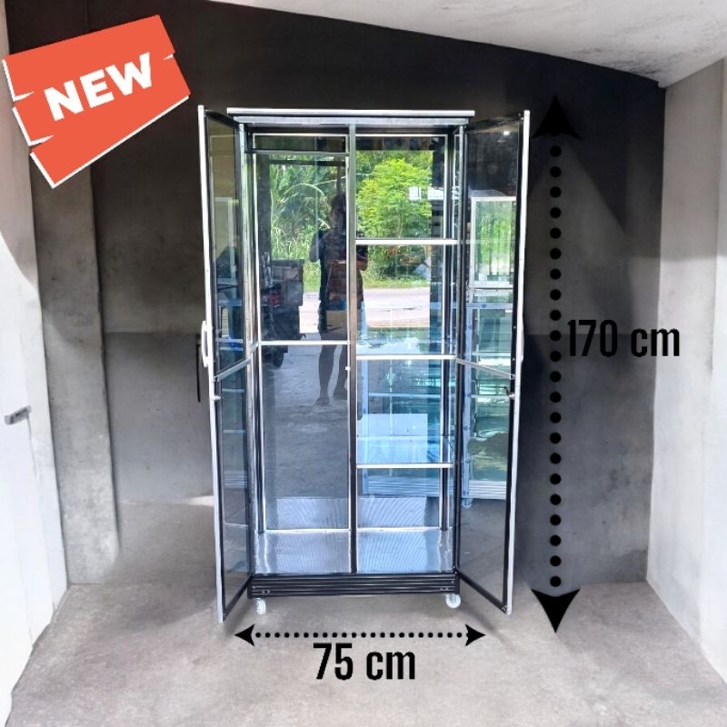 LEMARI BAJU FULL KACA MURAH