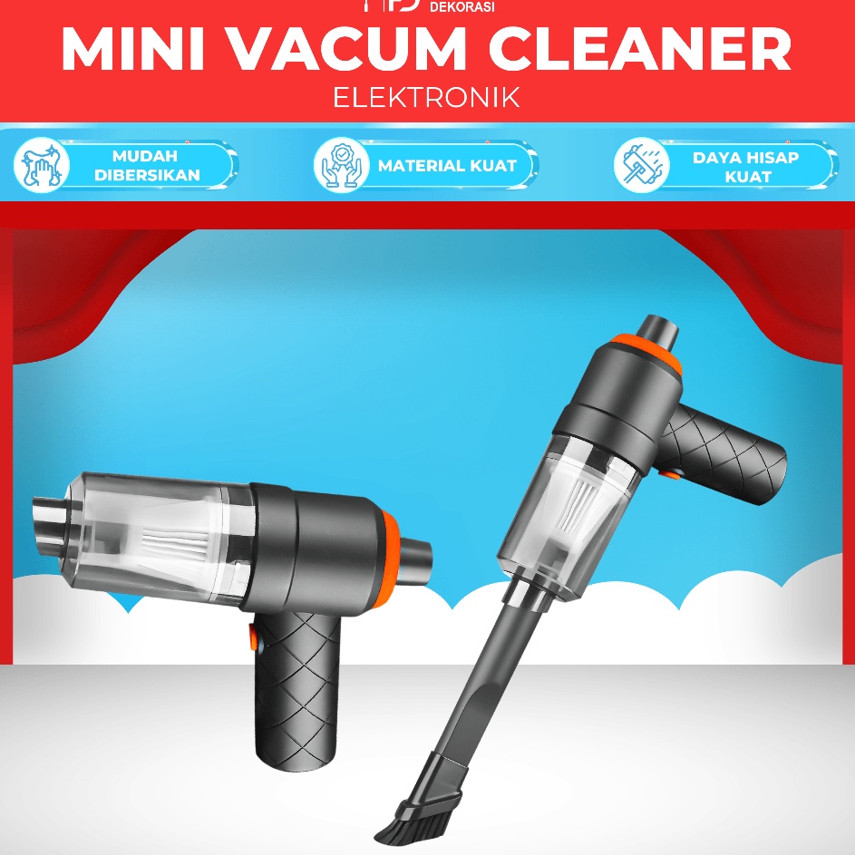 Super Ngetrends  Penyedot Debu Portable Mini USB 2 In 1 Penghisap Debu Mobil Wireless Kasur Vacum Cl
