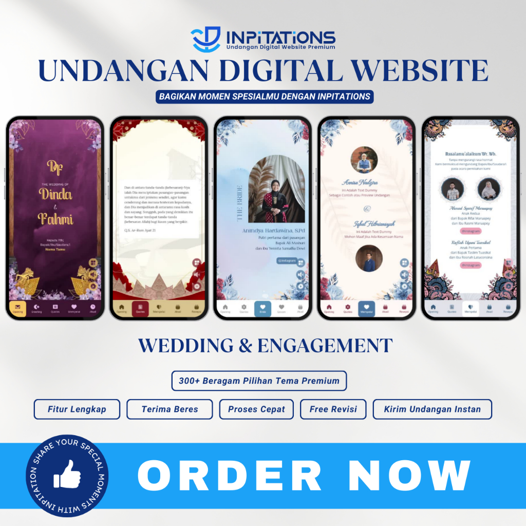 Undangan Digital Website Engagement Wedding - Undangan Digital Pernikahan Custom Tema Premium