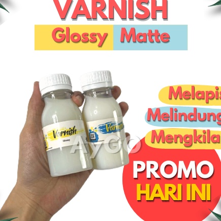 PAKET MEWAH VARNISH GLOSSY  VARNISH MATTE  DOFF  GLAZE  VARNISH CLAY  Aygo Varnish
