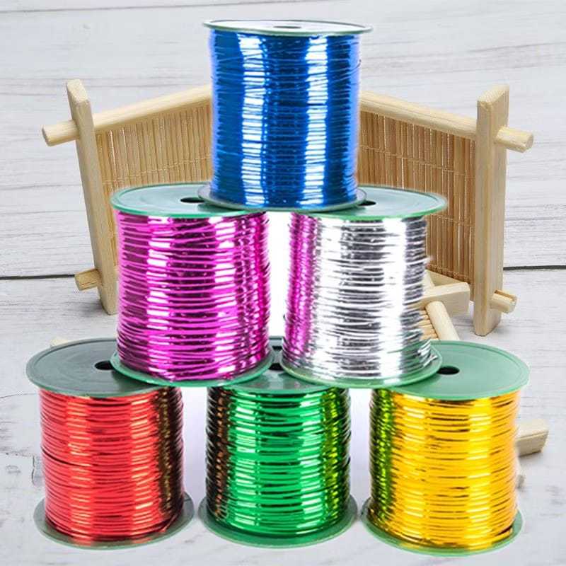 

500 Yard Pita Kawat Souvenir Twist Tie Warna Warni Kawat Metalik Souvenir Butterfly Twister Souvenir