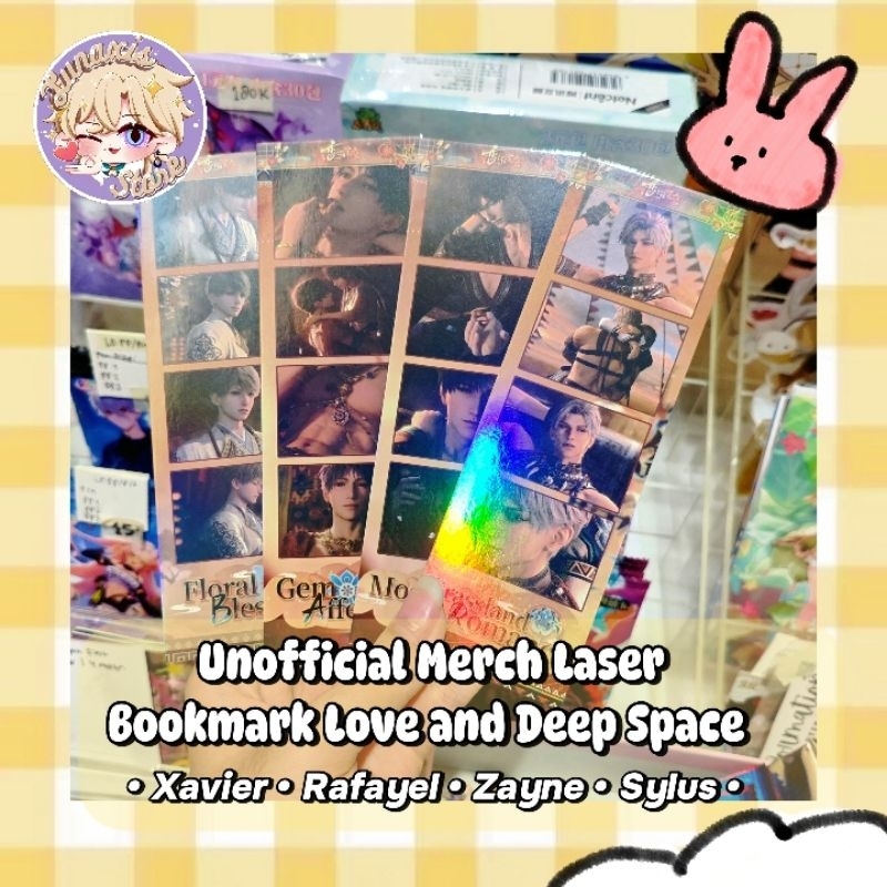 

(FLASHSALE!) Unofficial Merch Laser Bookmark Love and Deep Space Xavier Rafayel Zayne Sylus Cartoon Anime