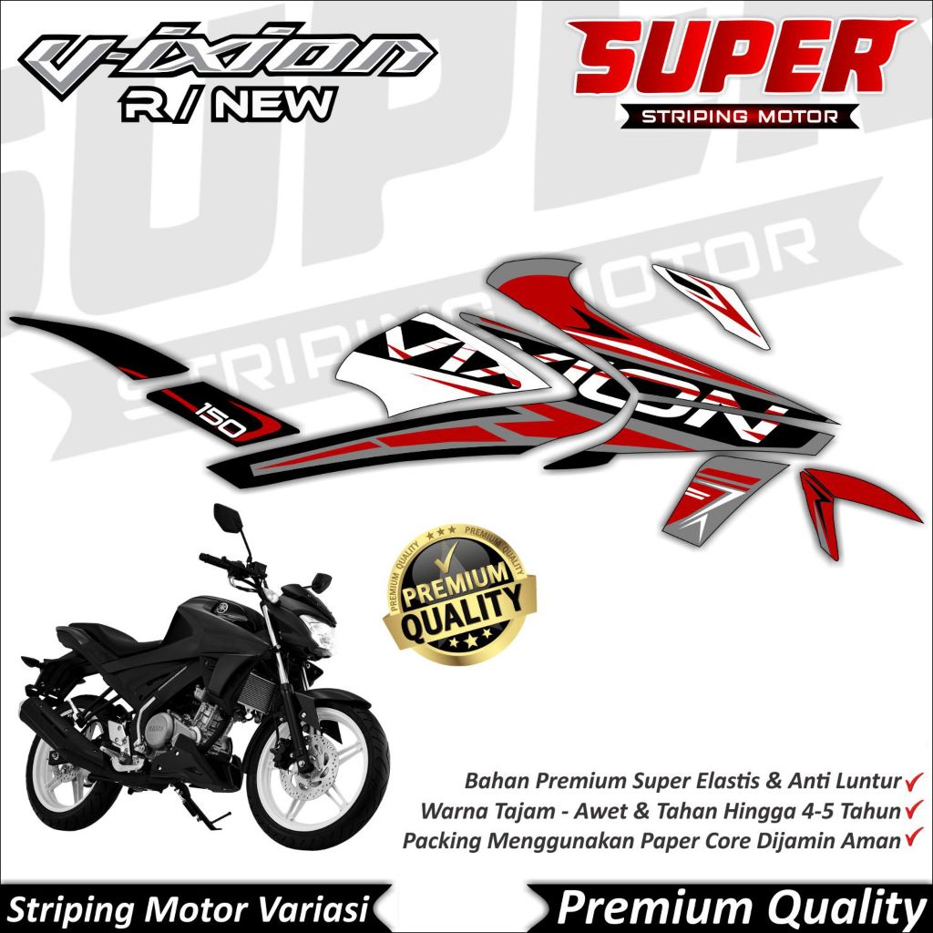 Stiker Vixion R Anti Luntur keren Striping Vixion R Striping Yamaha Vixion R New Thunder