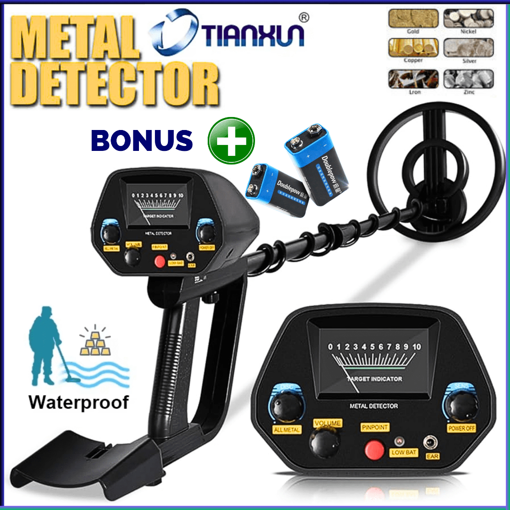 PUSAT TIANXUN MD4080 9V Alat Pendeteksi emas dalam tanah dan logam / detektor logam emas dalam tanah