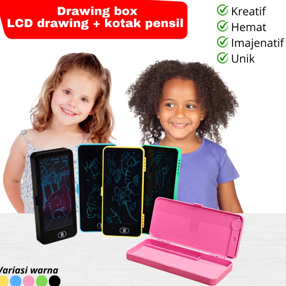 

ART U1F Drawing Box Kotak Pensil Dan Papan Coret Kreatif Anak Dengan Digital Pad Edukasi