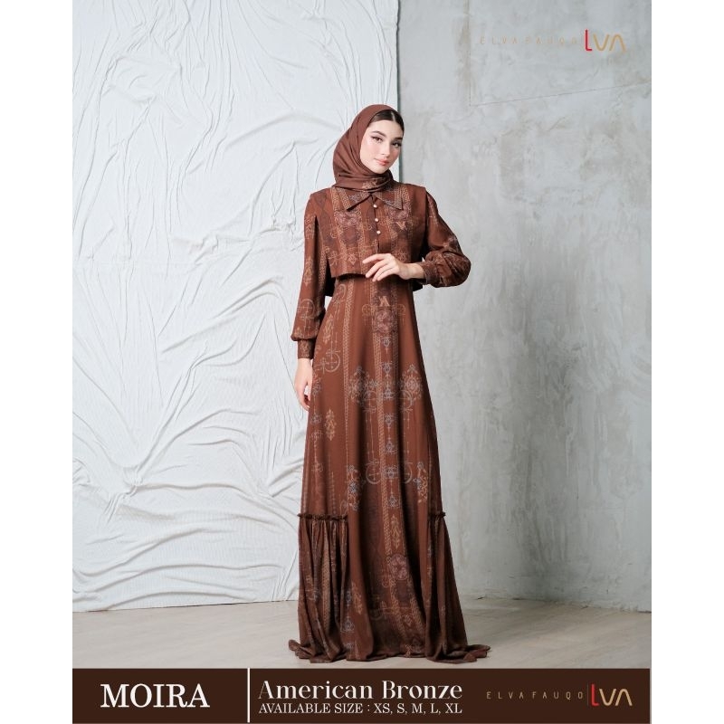 gamis set scarves Moira by LVA syari