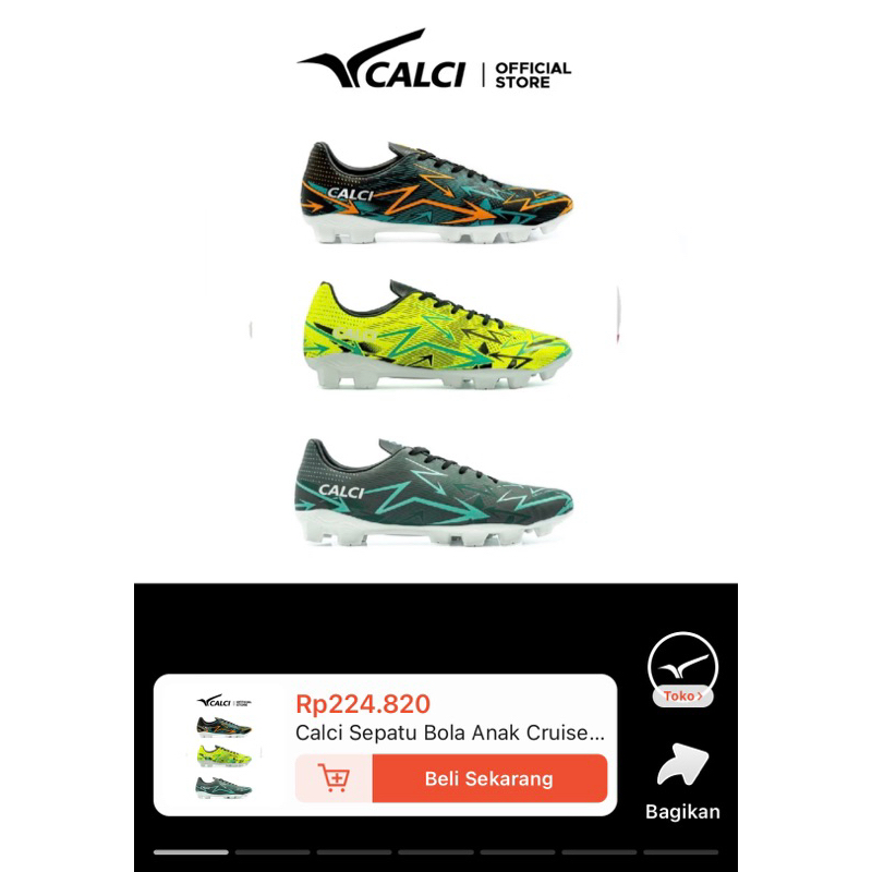 Calci Sepatu Bola Anak