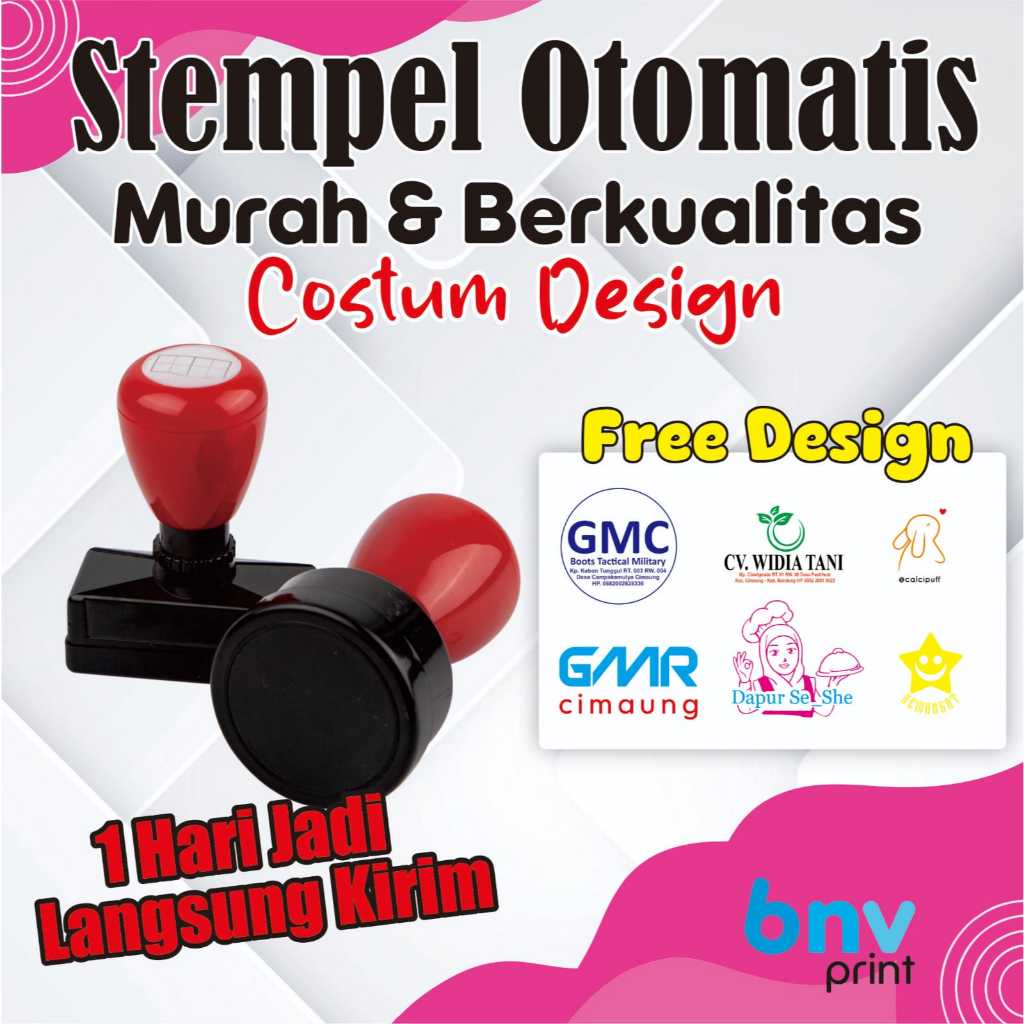 

Stempel Flash Otomatis, Stempel Costum, Stempel Logo, Stempel Toko, Stempel Nama, Free Design