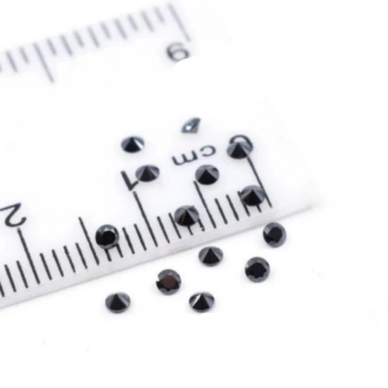 Natural Black Diamond Berlian Hitam Eropa ASLI ORI 100% Tabur 1,7 mm GUGUR 30