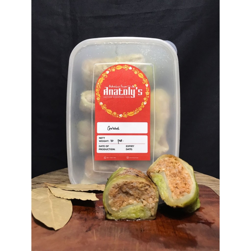 

Russian Stuffed Cabbage / Golubtsi / Cabbage Rolls 6pcs (Jumbo size)