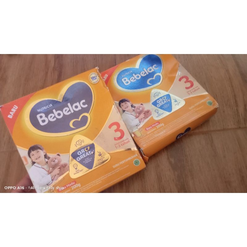 Bebelac 3 200 gram/ riject dus agak penyok/ Susu bebelac exp aman