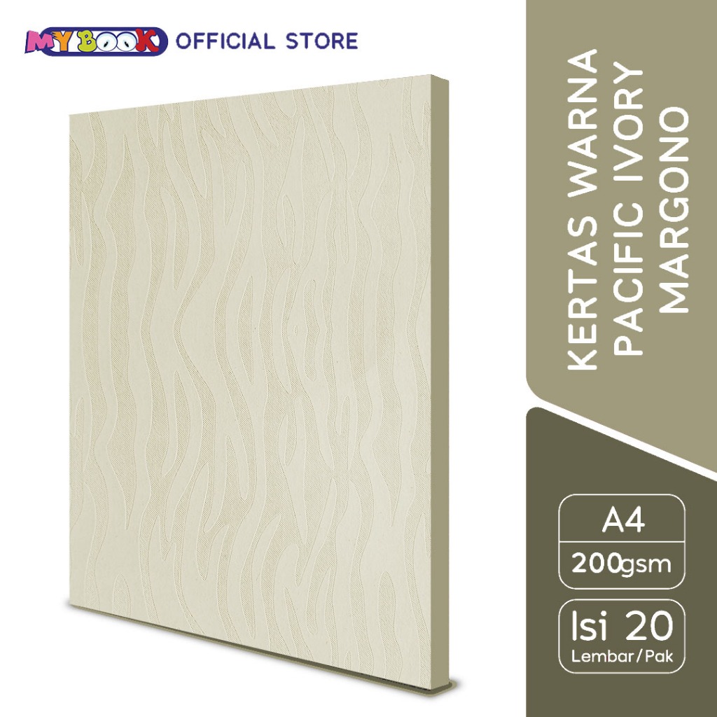 

Margono Kertas Warna A4 Pacific Ivory 200 gsm - 20 Lembar