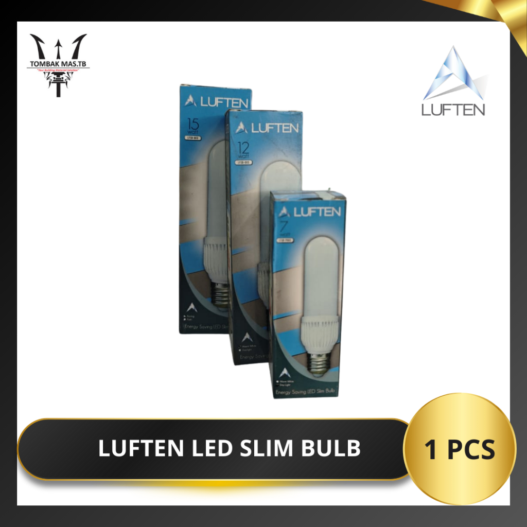 Bohlam Lampu Slim Bulb LED Luften 12 Watt - Kuning (5 + 1 pcs)