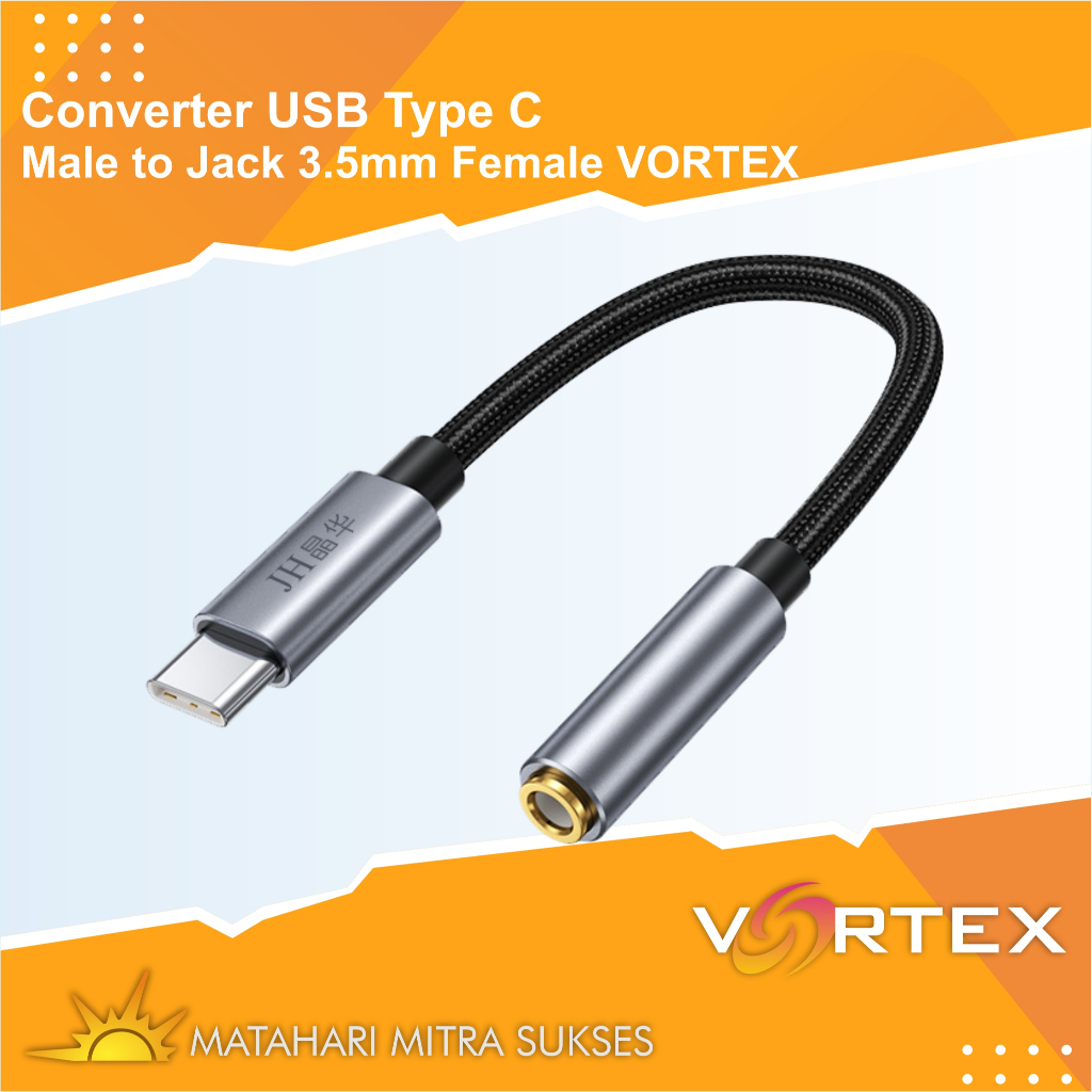 Converter USB Type C Male to Jack 3.5mm Female VORTEX