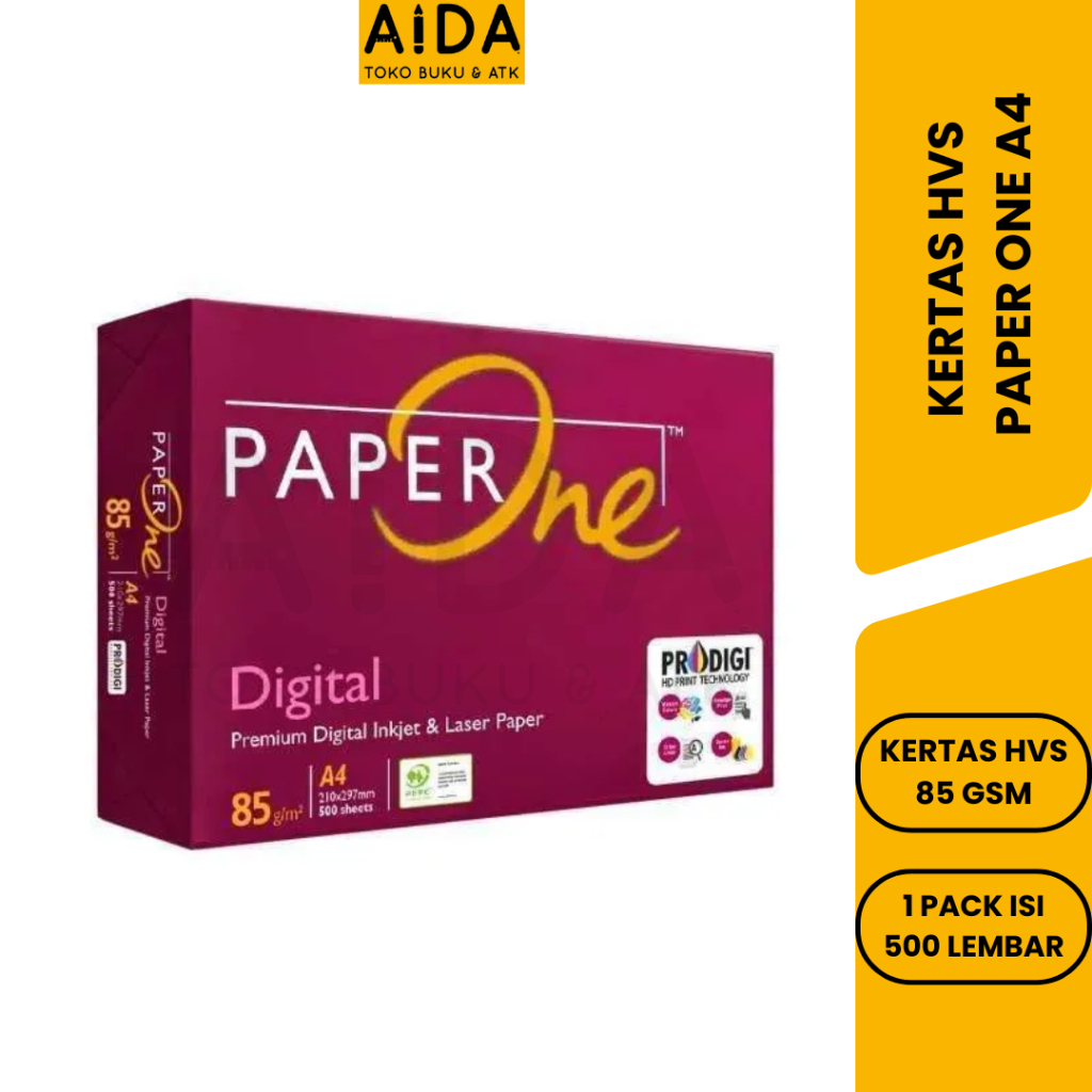 

Kertas HVS A4 PaperOne 85 Gr 1 Rim isi 500 Lembar/ Kertas Fotocopy A4 MURAH