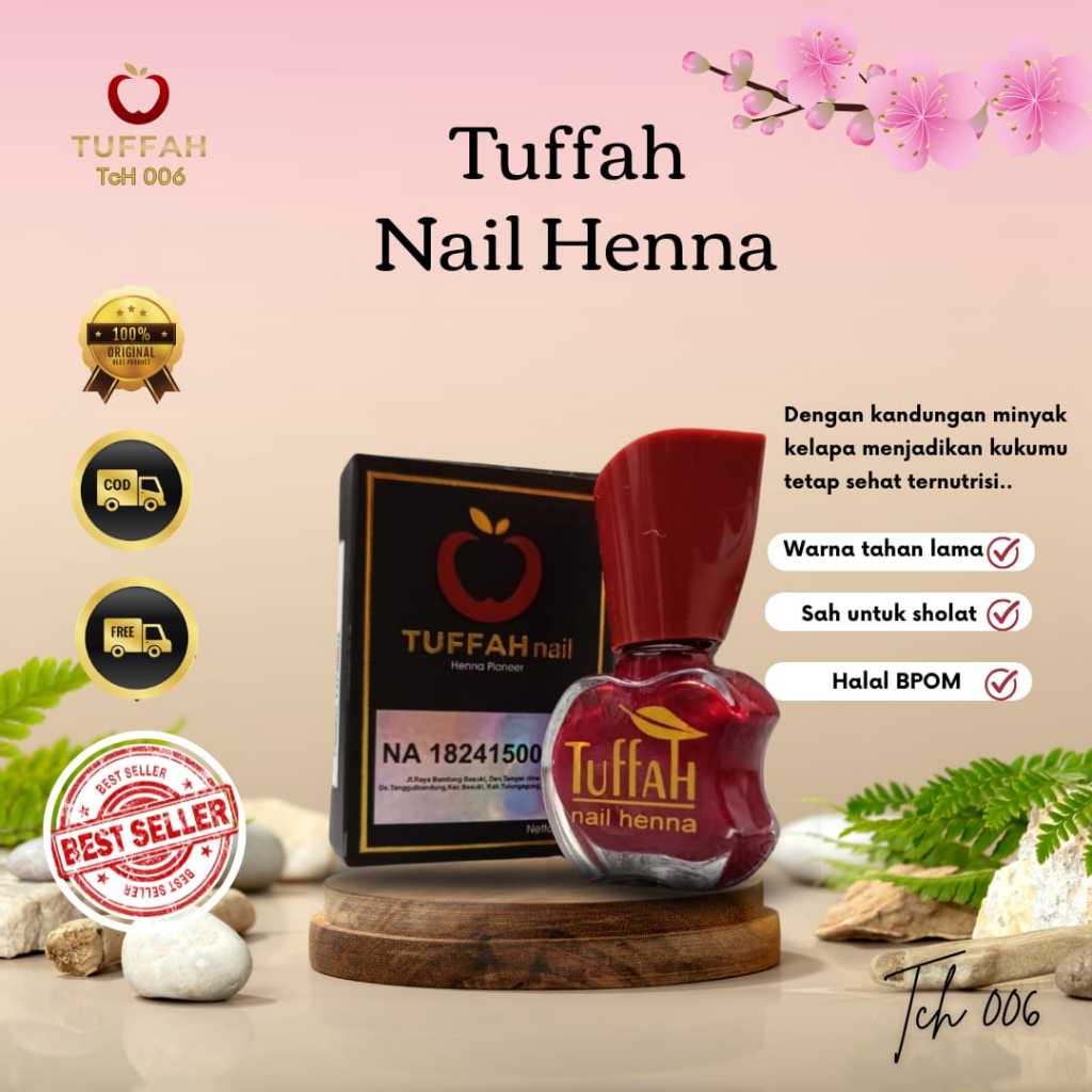 Tuffah Nail Henna Harga Grosir Pabrik Kutek Muslimah Halal Sah Sholat Original Termurah