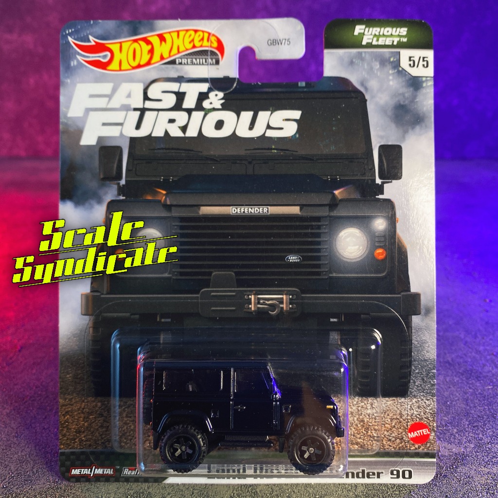 HOT WHEELS PREMIUM LAND ROVER DEFENDER 90 ( BLACK - FAST AND FURIOUS - FURIOUS FLEET EDITION ) Not R