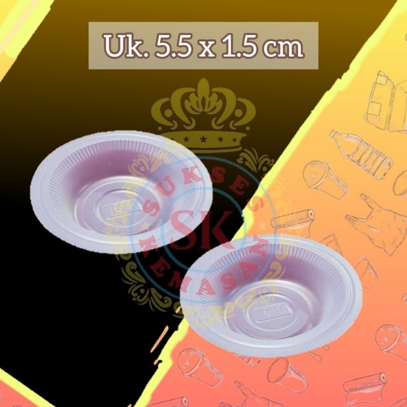 TRAY MIKA CUP SAMBAL / SAUCE - PUTIH SUSU 100PCS