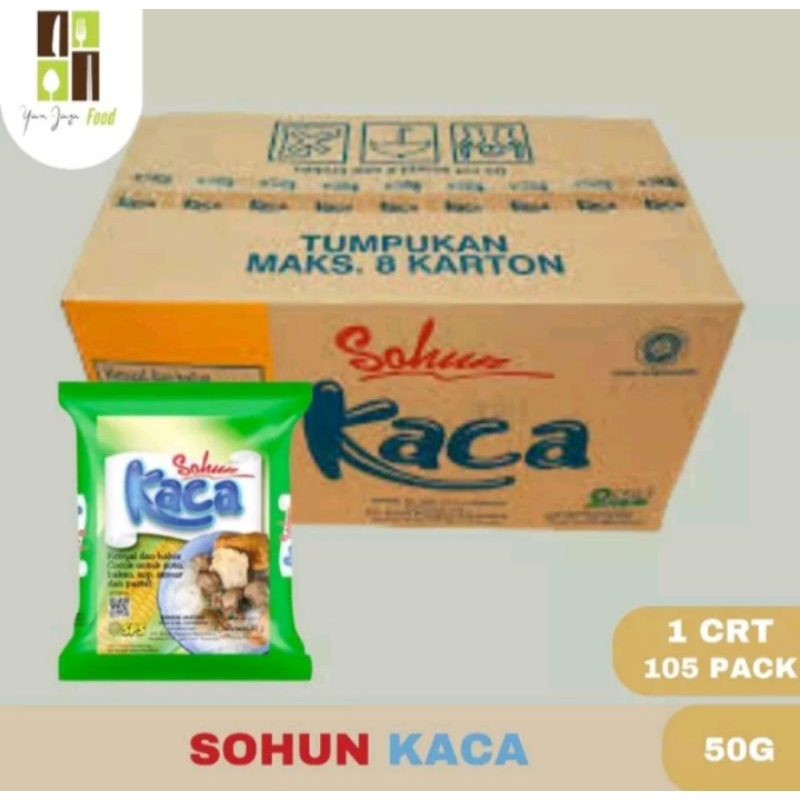 

sohun jagung merk kaca kemasan 50g x 105