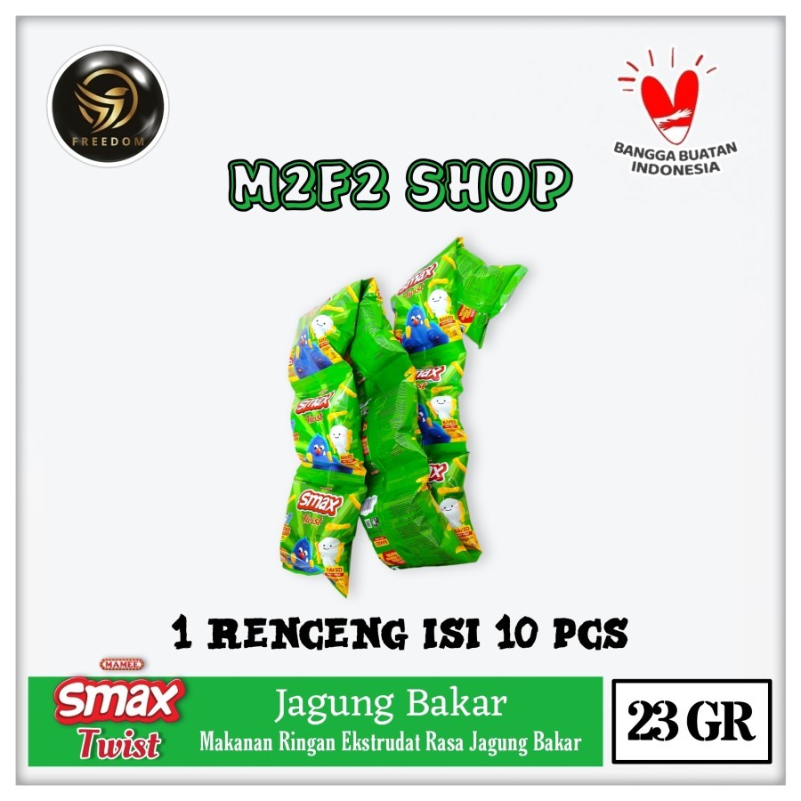 

Mamee Smax Twist Jagung Bakar | Roasted Corn Flavour Sachet - 23 gr (Kemasan 1 Renceng)