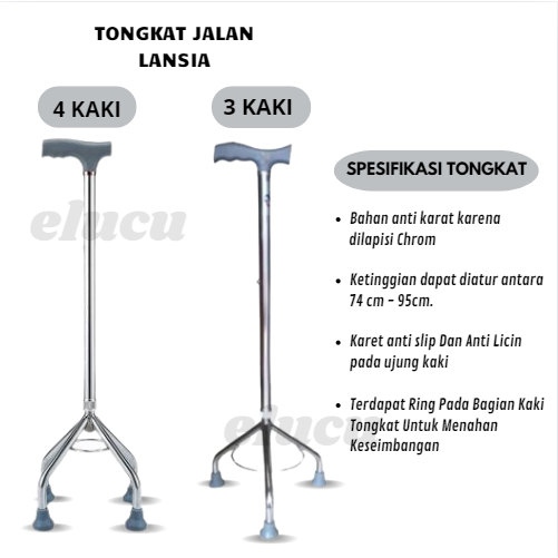 Tongkat Jalan lansia/Tongkat Jalan kaki Lansia/Alat Bantu Jalan