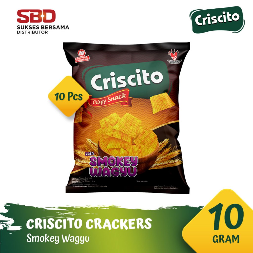 

Criscito Crispy Snack - Smokey Wagyu 10gr [@ 10 Pcs]