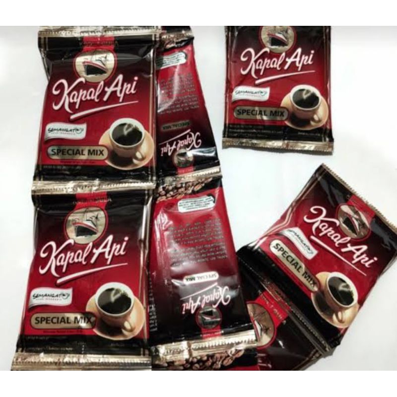 

Kopi Kapal Api Special Mix 25 gr | KOPI + GULA pilihan Lokal mantap kopinya pas isinya 8 pies