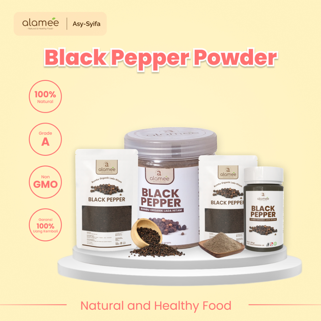 

Lada Hitam Bubuk Black Pepper Powder Merica Ground Rimpang Rempah Murni Asli Tanpa Campuran 50 Gr