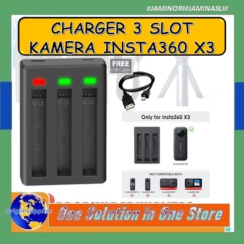 Insta360 X3 Compatible Charger, Battery Charger for insta360 ONE X3 USB Rapid Charger