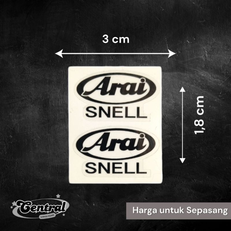 SEPASANG Stiker Logo ARAI SNELL / Sticker ARAI / Stiker Helm / Stiker ARAI SNELL / Stiker Repaint La