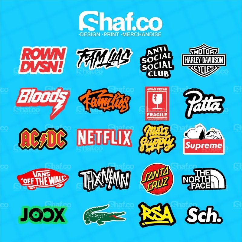 STICKER LOGO DISTRO // STICKER BRAND //BSTICKER BRNAD TERKENAL
