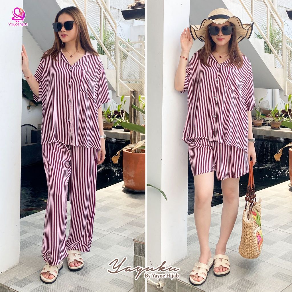 Sheila One Set Salur Setelan Rumahan Wanita Kekinian Bahan Adem Lembut By Yayoehijab