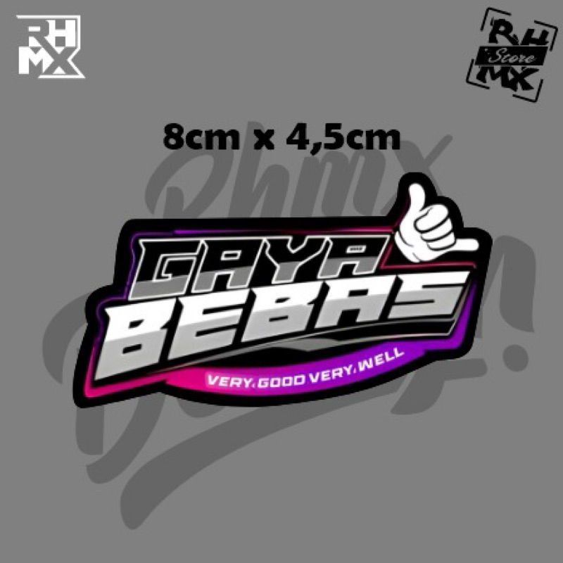 sticker GAYA BEBAS racing pack motor viral terbaru stiker GAYA BEBAS vinyl stiker list sponsor stike