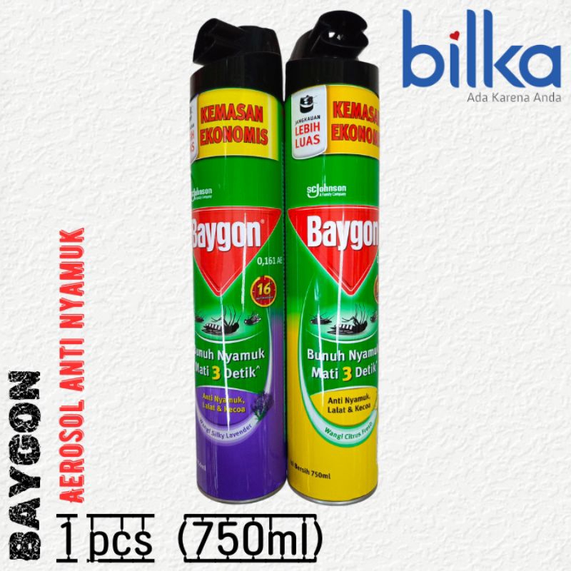 BAYGON Anti Nyamuk & Kecoa Aerosol 750ml