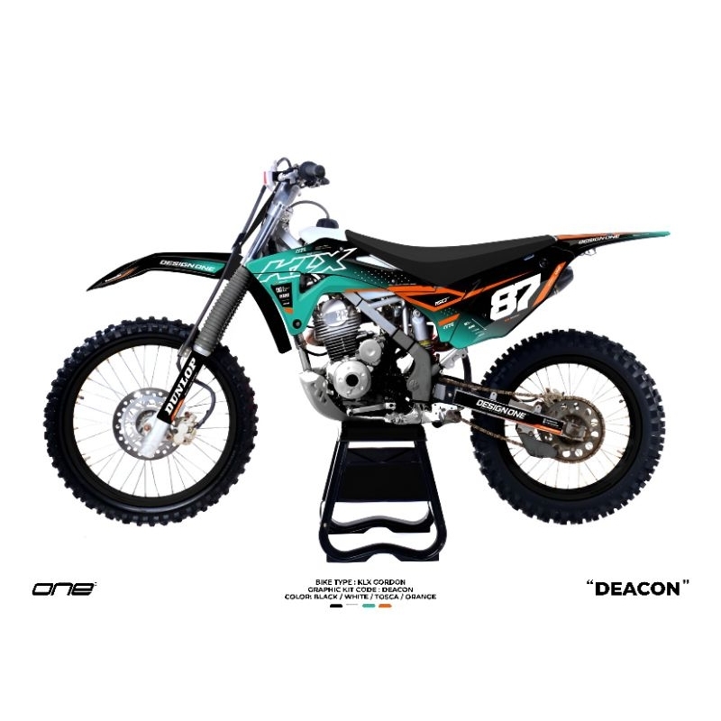 Design One - Decal Sticker KLX GORDON "DEACON SERIES" // Decal Sticker Full Body // Decal Sticker Cu