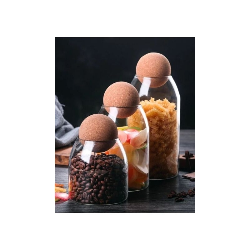 Toples Kaca Aesthetic Penyimpanan Makanan/Toples Unik/Toples Lucu/Toples Kaca 800ml