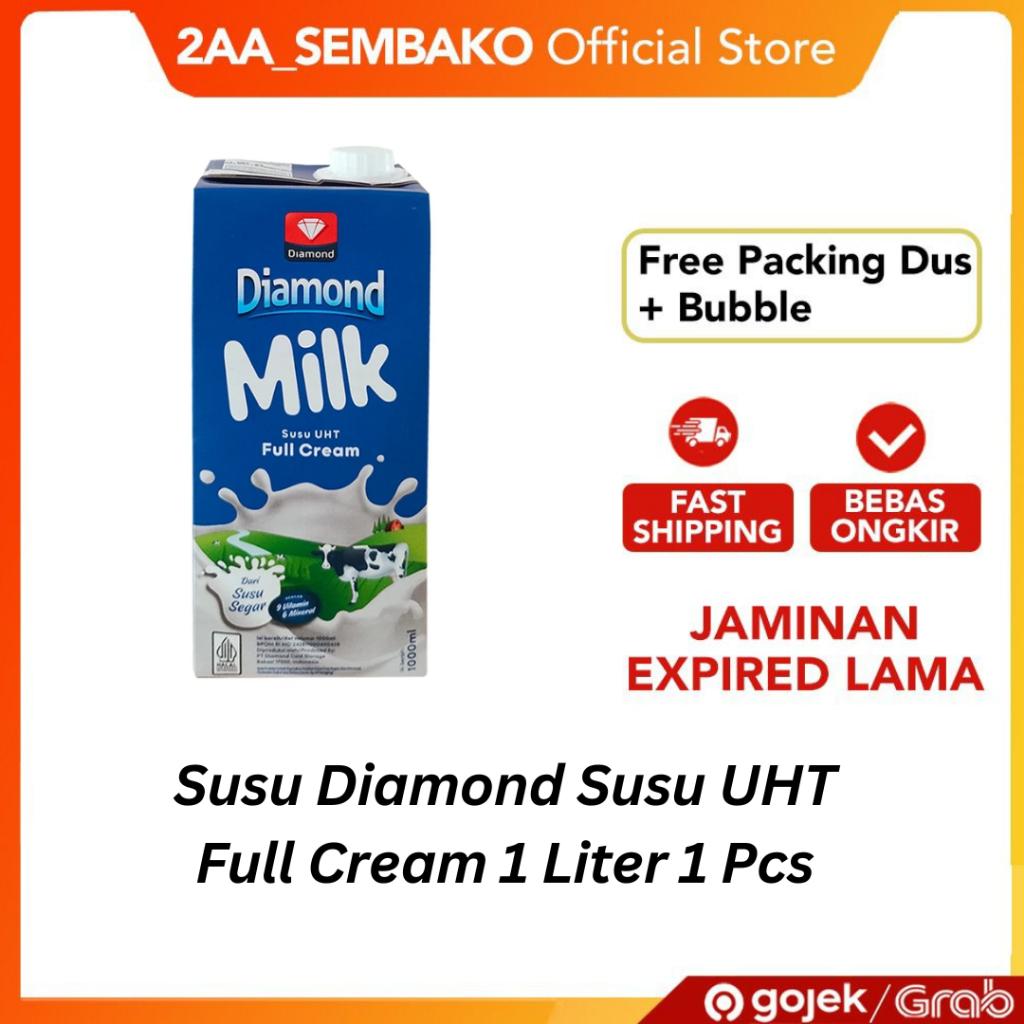 

Diamond Susu Cair UHT Full Cream 1000 ML / 1 Liter 1 Pcs