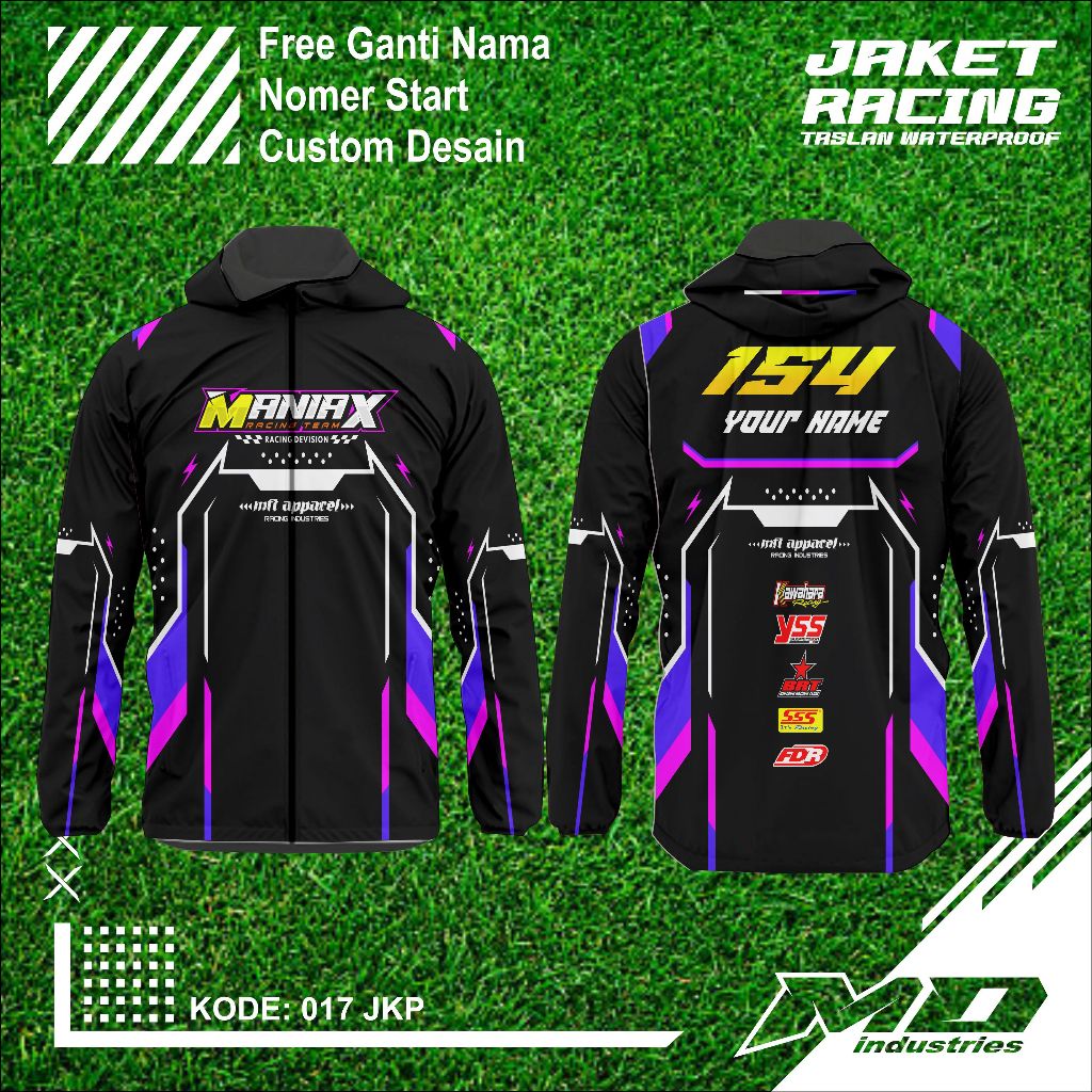 Jaket Racing Parasut Bahan Taslan Waterproof Kaos Jaket Racing Terbaru